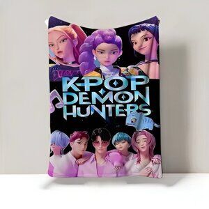 Kpop Hunters & Saja Boys 60X80 Large Fleece Throw Blanket